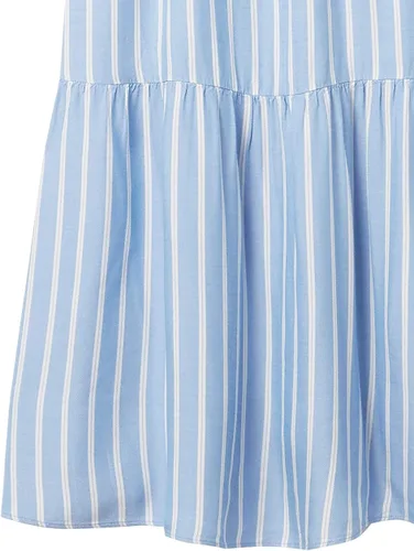 Vista 5 de Tienda Essentials - Vestido midi de verano para mujer, de sarga, fluido, escalonado