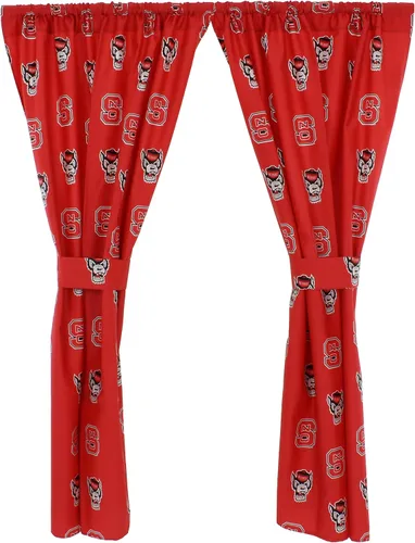 Vista 30 de College Covers Everything Comfy Alabama Crimson Tide - Juego de paneles de cortina, 2 paneles, 2 alzapaños a juego, 42 pulgadas de ancho por 63
