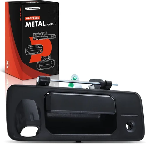 Vista 9 de A-Premium - Manija de portón trasero de metal mejorada - Compatible con Toyota Tacoma 2016-2023, Tundra 2014-2021 - Manija cromada con orificio