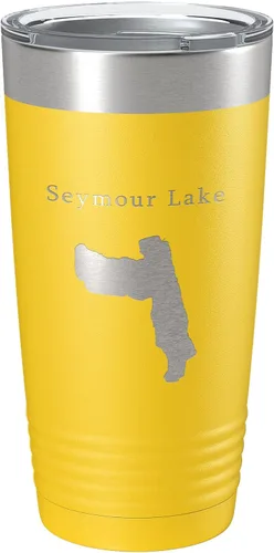 Vista 16 de Seymour Lake Map Tumbler Travel Mug Insulated Laser Engraved Coffee Cup Vermont 20 oz Black
