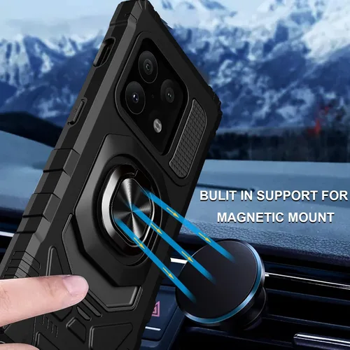 Vista 2 de Ailiber Funda compatible con OnePlus 10 Pro, funda 1+ 10 Pro con protector de pantalla, soporte de anillo para soporte magnético de automóvil