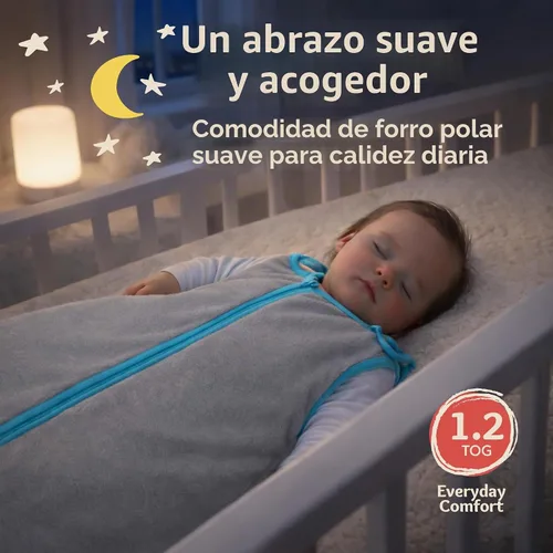 Vista 2 de Saco de dormir de forro polar para bebé, marca Sleep Nest Gris