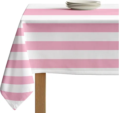 Vista 5 de Fabric Textile Products Servilletas de tela a rayas color lima y blanco Servilletas cabaña de 18 x 18 pulgadas Juego de 12 Resistente a