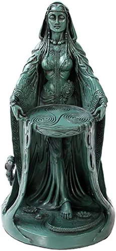 Vista 2 de Pacific Giftware Diosa celta Danu decoración casera estatua hecha de poliresina en pátina de bronce