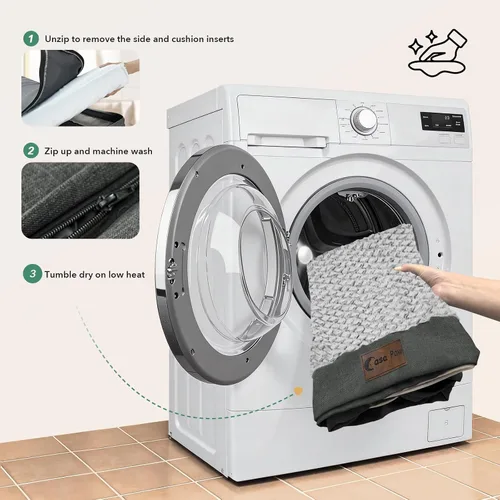 Vista 66 de Camas ortopédicas para perros grandes, cama de espuma viscoelástica impermeable para mascotas grandes con lados 89x56 cm, sofá para perros grandes