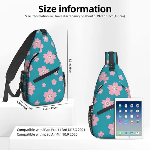 Vista 2 de NiuKom Mochila cruzada para el pecho, bolsa cruzada para el hombro, gimnasio, ciclismo, viajes, senderismo, para mujeres y hombres, Primavera