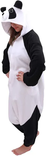 Vista 4 de Pijama de panda de animales para adultos disfraz de una pieza de felpa