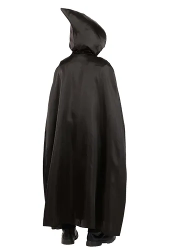 Vista 2 de Capa Negra con Capucha para Niños Multicolor