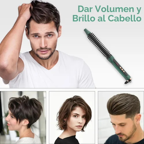 Vista 6 de BANGMENG Mini cepillo térmico redondo, cepillo de volumen de barril de 0.35 pulgadas para peinar con calor para cabello corto, delgado, rizado