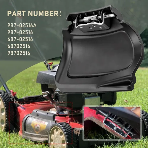 Vista 12 de 987-02516A Conjunto de tapón de mulching con bisagras para modelos Troy
