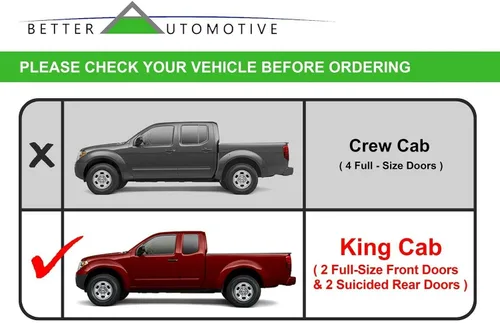 Vista 3 de Rieles laterales compatibles con Nissan Frontier King Cab 2005-2026 / Suzuki Equator 2005-2012 Extra Cab 3 pulgadas, barras laterales negras NERF