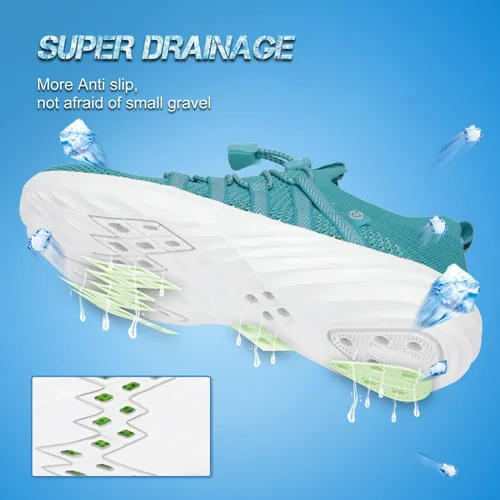 Vista 4 de VIFUUR Zapatos de agua para hombre y mujer, zapatos deportivos para playa, surf, caminar, kayak, barco, piscina