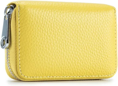 Vista 12 de EASTNIGHTS Porta Tarjetas de Crédito RFID de Cuero Genuino Cartera de Tarjetas de Crédito con Cremallera Verde oscuro