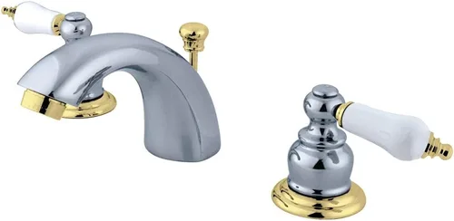 Vista 7 de Kingston Brass KB948B Victorian Mini Spread Lavatory Grifo de Lavatorio, Níquel Cepillado, 4,5 x 3,5 x 2,06