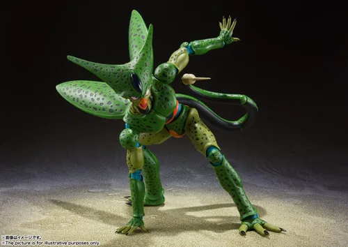 Vista 4 de TAMASHII NATIONS - Dragon Ball Z - Cell Primera Forma (Relanzamiento) Figura de Acción S.H.Figuarts Primera forma de celda