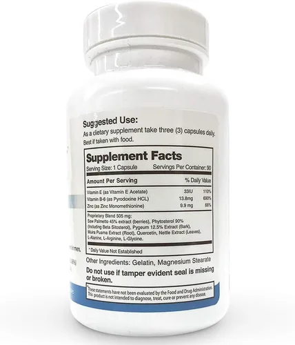 Vista 3 de Rx Proactive Prostate Support 505 mg 90 caps