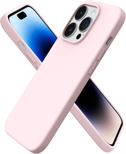 Vista 7 de ORNARTO - Funda para iPhone 14 Pro de 6.1 pulgadas, silicona líquida delgada, azul bebé 3-Layer Full Covered Soft Gel Rubber, Non-Slip Grip