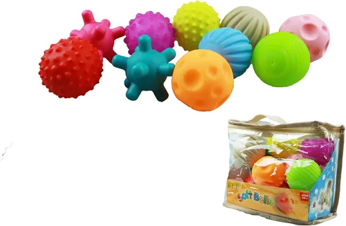Vista 8 de Pelotas sensoriales para bebés y niños, juguetes Montessori suaves para bebés de 6 a 12 meses, juguetes sensoriales para bebés y niños pequeños