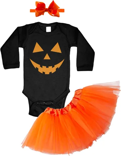 Vista 4 de Tcombo Pumpkin Face - Body Jack O' Lantern Naranja - Cara de calabaza negra
