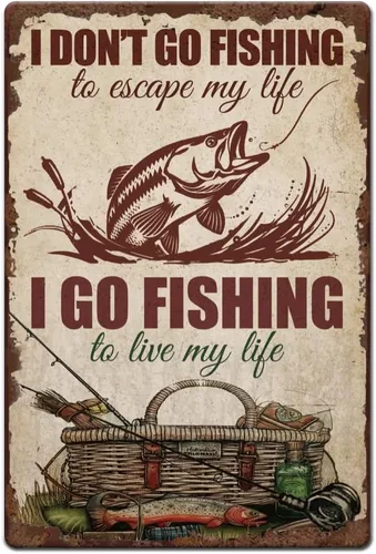 Vista 15 de SUPERDANT Letreros de estaño de pesca con texto en inglés "Follow Me And I Will Make You Fishers Of Men