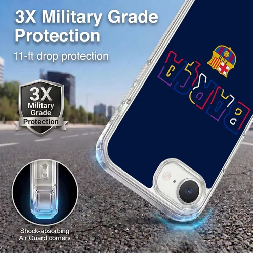 Vista 129 de Head Case Designs Funda de gel suave con licencia oficial del FC Barcelona Barca Crest Graphics [protección de grado militar] compatible con Apple