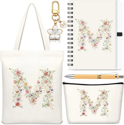 Vista 31 de Talltalk 5 piezas de bolsas de mano con iniciales, regalos para mujer Beige