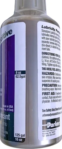 Vista 5 de Stanadyne Lubricity Formula - Botella de 16 onzas, caja de 12 botellas trata 125 galones de combustible diesel por botella.