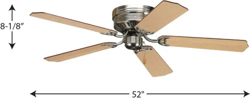 Vista 11 de Progress Lighting AirPro Collection - Ventilador de techo Hugger de 52 pulgadas