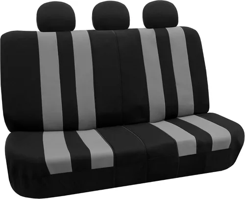 Vista 31 de FH Group Juego completo de fundas de asiento de coche de tres filas a rayas, compatible con bolsas de aire y listas para dividir, ajuste universal