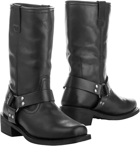 Vista 2 de Highway 21 Botas Spark, botas protectoras de cuero para motocicleta para hombres y mujeres, ropa para todo tipo de clima para conducción resistente