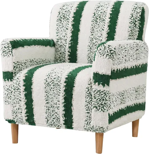 Vista 25 de LiveGo - Funda elástica para sillón de mediados de siglo moderno de 1 pieza, fundas de acento de jacquard para silla con brazos, fundas impermeables