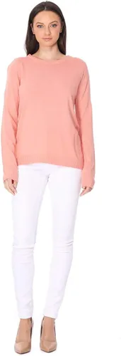 Vista 6 de YEMAK suéter de punto casual básico ligero con cuello redondo y manga 34 para mujer