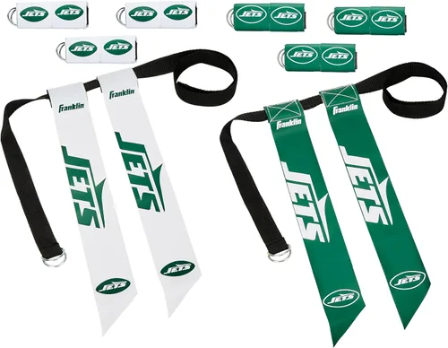 Vista 37 de Franklin Sports NFL - Conjuntos de fútbol con bandera del equipo de la NFL, cinturones + banderas, para niños + adultos, se adapta a cintura