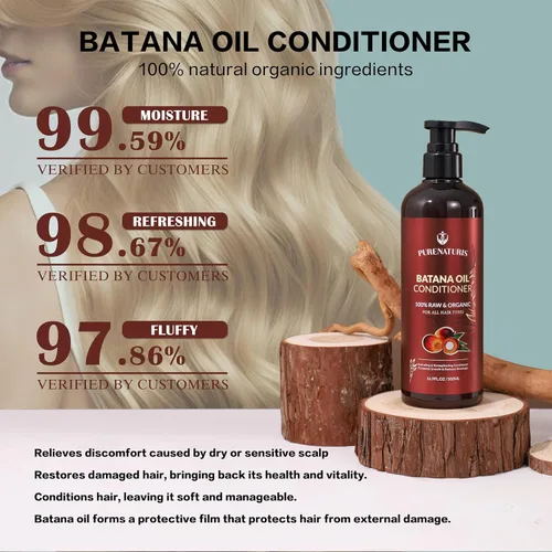 Vista 9 de Kit Completo de Crecimiento Capilar 100% Natural Crudo Orgánico de Aceite de Batana Sin Sulfatos, Sistema Anti-Caída y Reparador – Champú