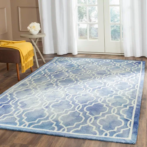 Vista 25 de SAFAVIEH Dip Dye Collection DDY539G - Alfombra decorativa de lana prémium hecha a mano con acuarela marroquí de 2 x 3 pies, color beige/marfil