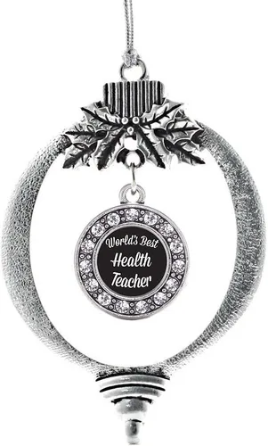Vista 43 de Inspired Silver - Adorno de cromosoma 21 con dije de círculo de plata con joyas de circonita cúbica