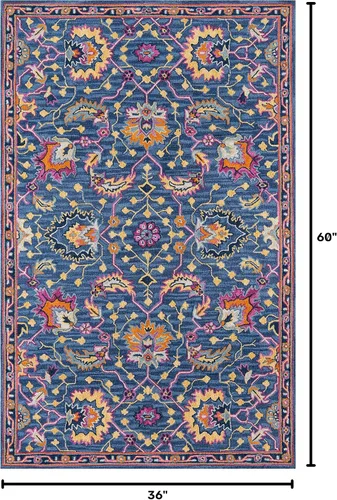 Vista 3 de Momeni Alfombra de lana Ibiza 3' X 5' Azul