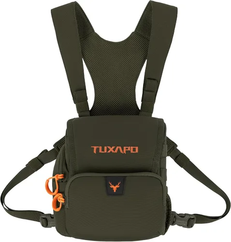 Vista 13 de Paquete de arnés de binoculares con funda para telémetro, cubierta contra la lluvia, estuche para binoculares para caza, senderismo, tiro