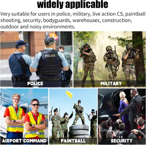 Vista 9 de WODASEN Micrófono de altavoz de radio impermeable Walkie Talkie Micrófono de mano para Retevis Ailunce HD1 RT29 RT47 RT47V RT48 RT82 RT83 RT87 NR30