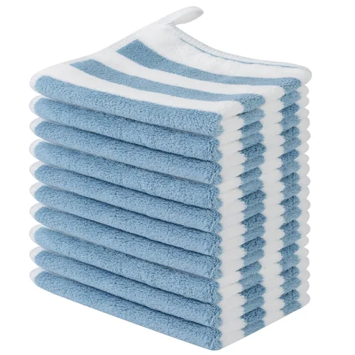 Vista 40 de SINLAND Paños faciales de microfibra de secado rápido toallita de lavado de 8 x 8 pulgadas paño de lavado facial absorbente suave paños removedores