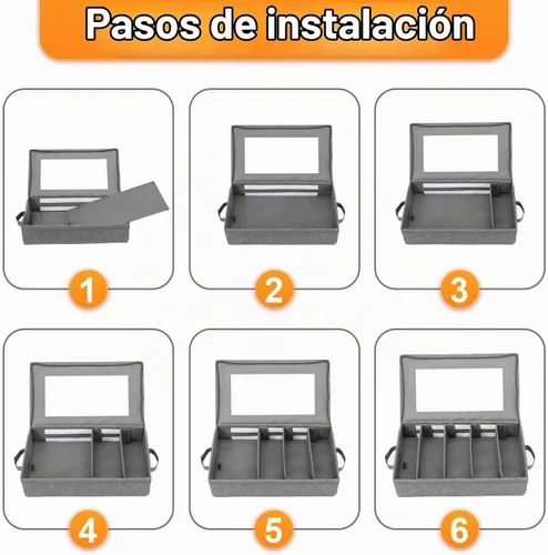 Vista 7 de Estuche de almacenamiento de utensilios de cubiertos, caja de almacenamiento de cubiertos con divisores ajustables, soporte de almacenamiento