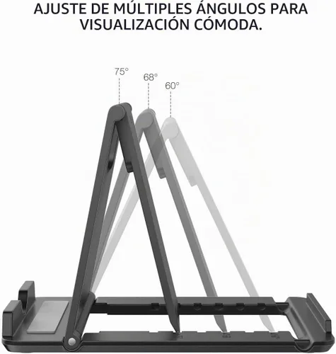 Vista 3 de MoKo - Soporte plegable para teléfono celular, soporte para escritorio, tablet de 6 a 12.9 pulgadas Fits iPad Pro 12.9", iPad Air, Galaxy Tab &