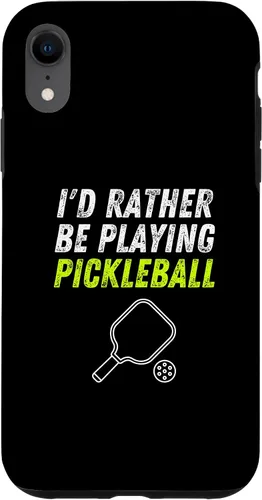 Vista 24 de iPhone 16 I'd Rather Be Playing Pickleball Phone Case Funny Pickleball Case
