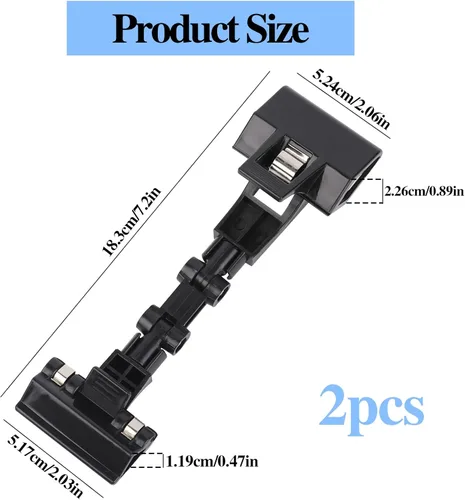 Vista 2 de Paquete de 2 soportes para documentos ajustables para escribir documentos flexible, plegable, clip giratorio y práctico para suministros de artista