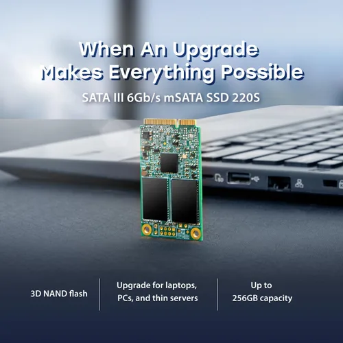 Vista 3 de Transcend MSA220S mSATA III SSD de 64 GB, caché SLC Unidad interna de estado sólido, corrección de errores LDPC ECC, compatible con computadora