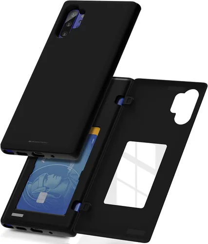 Vista 45 de GOOSPERY Parachoques magnético para puerta compatible con Galaxy Note 10, estuche tipo billetera con tarjetero, cierre automático por iman, funda