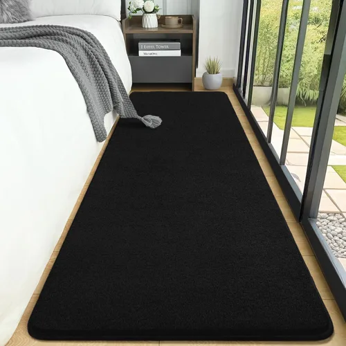 Vista 29 de AROGAN Alfombra Shag de Pasillo de 2 x 4 pies para pasillos, alfombras lavables con espuma viscoelástica para dormitorio, entrada