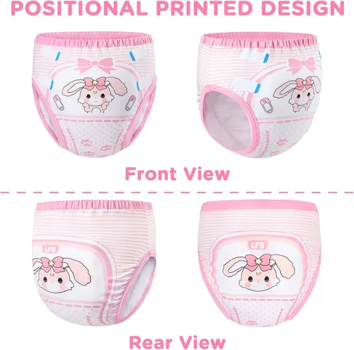 Vista 6 de Littleforbig Ropa interior de algodón suave cómodo lavable reutilizable adulto entrenamiento pantalones - Baby Usagi