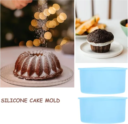 Vista 6 de Juego de 6 moldes de silicona para hornear, moldes pequeños para cupcakes grandes, moldes para tartas, fáciles de manejar, ahorro de espacio