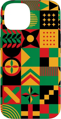 Vista 4 de Funda para iPhone 14 Pro Max con patrón tribal africano orgullo afroamericano historia negra